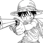 coloriage Luffy pour enfant à imprimer