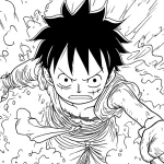 coloriage Luffy a colorier en ligne