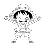 coloriage Luffy a telecharger