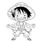 coloriage Luffy à imprimer