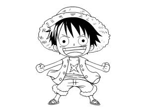 coloriage Luffy à imprimer