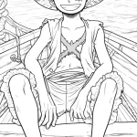 coloriage Luffy pour enfant à imprimer
