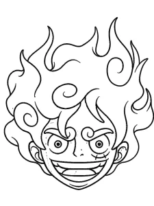 coloriage Luffy pour enfant de 8 ans
