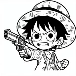 imprimer coloriage Luffy pour enfant