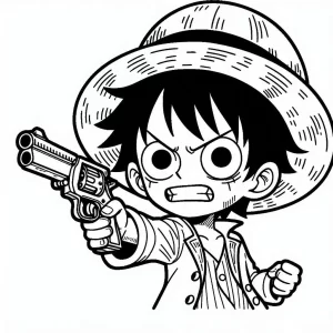 imprimer coloriage Luffy pour enfant