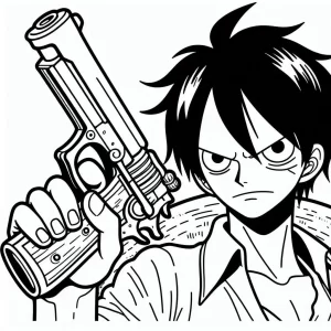 coloriage Luffy a dessiner en ligne