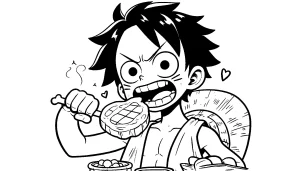 imprimer coloriage Luffy pour enfant