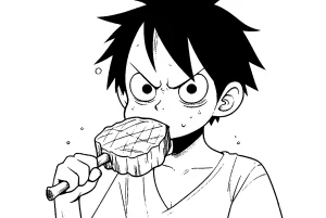 coloriage Luffy gratuit a imprimer