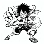 coloriage Luffy pour enfant à imprimer