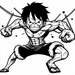 coloriage Luffy à imprimer pdf