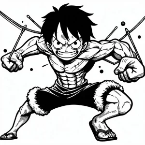 coloriage Luffy à imprimer pdf