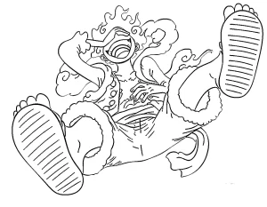 coloriage Luffy et decoupage
