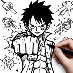 coloriage Luffy a imprimer gratuitement