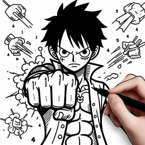 coloriage Luffy a imprimer gratuitement