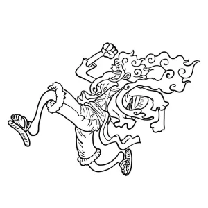 coloriage Luffy et decoupage