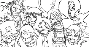 coloriage Luffy pour enfant de 7 ans