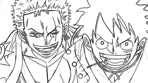 coloriage Luffy pour enfant de 6 ans