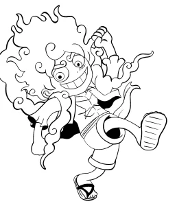 coloriage Luffy pour enfant gratuit