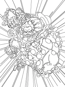 coloriage Luffy pour enfant à imprimer