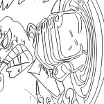 coloriage Luffy à imprimer pour enfant de 7 ans
