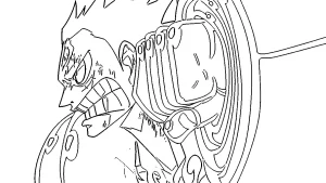 coloriage Luffy à imprimer pour enfant de 7 ans