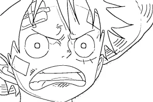 coloriage Luffy pour bebe a imprimer