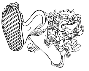 coloriage Luffy pour enfants a imprimer