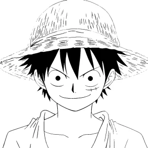 coloriage Luffy pour enfant de 10 ans