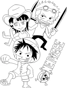 imprimer coloriage Luffy