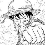 coloriage Luffy à imprimer pour enfants