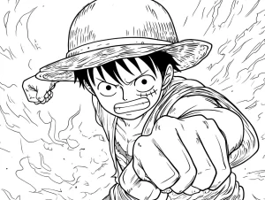 coloriage Luffy à imprimer pour enfants