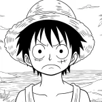 coloriage Luffy pour enfant de 2 ans