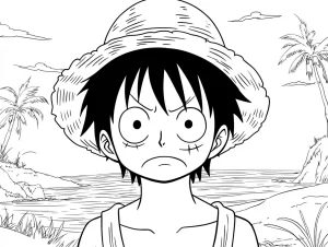 coloriage Luffy pour enfant de 2 ans