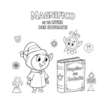 coloriage Magnifico et le Livre des Souhaits pour enfant de à imprimer