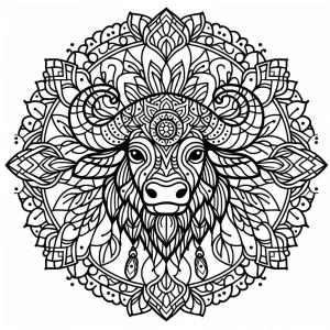 coloriage Mandala Animaux pour bebe a imprimer