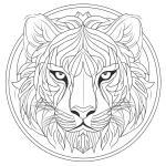 coloriage Mandala Animaux pour enfants a imprimer gratuit