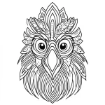 coloriage Mandala Animaux et decoupage