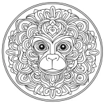coloriage Mandala Animaux à imprimer kawaii