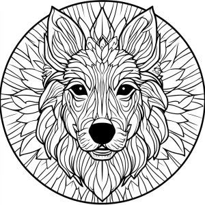 imprimer coloriage Mandala Animaux pour enfant