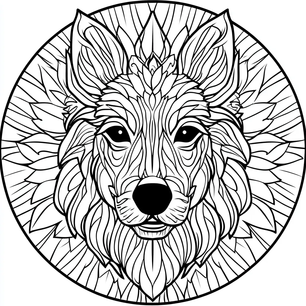 Tranh tô màu Mandala animaux