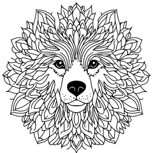 imprimer coloriage Mandala Animaux pour enfant