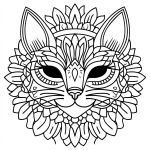 imprimer coloriage Mandala Animaux gratuit