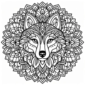 coloriage Mandala animaux pour enfant de 3 ans