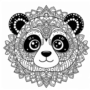 image de coloriage Mandala animaux pour enfant