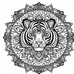 coloriage Mandala animaux educatif pour enfant