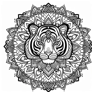 coloriage Mandala animaux educatif pour enfant