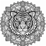 coloriage Mandala animaux gratuit à imprimer