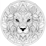 image de coloriage Mandala animaux pour enfant