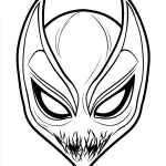 coloriage Masque Halloween et apprentissage