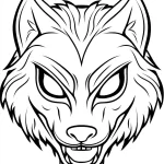 imprimer coloriage Masque Halloween pour enfant